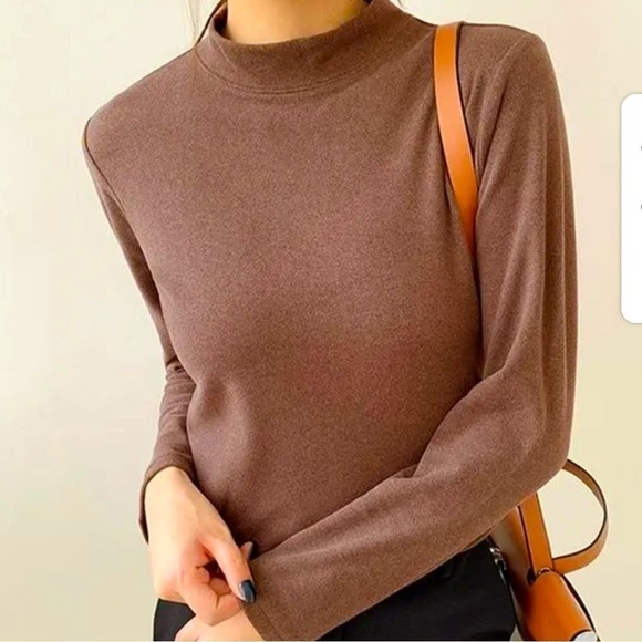 Zara Mock Turtleneck Cropped Lightweight Sweater Size Large - Picture 1 of 7